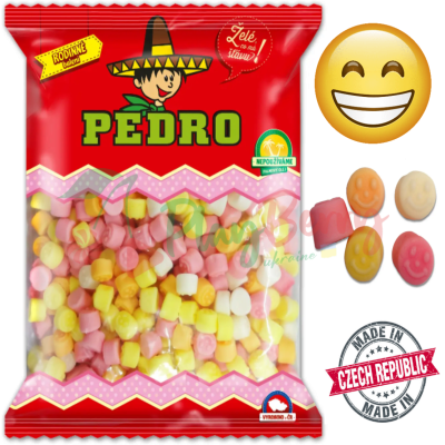 Упаковка мармеладных конфет &quot;PEDRO&quot; Счастливые лица, 1кг.