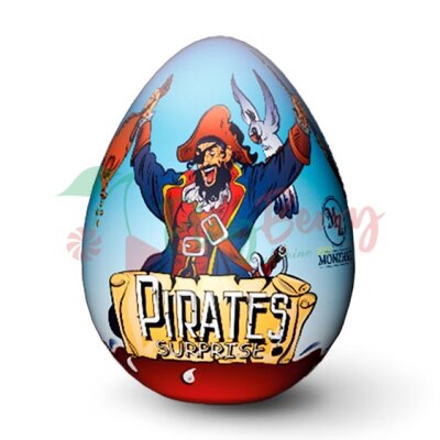 Упаковка шоколадных яиц с сюрпризом Пираты, 24шт. — Photo 1