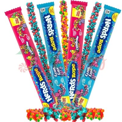 Упаковка конфет Nerds Rope Rainbow, 24шт. — Photo 1