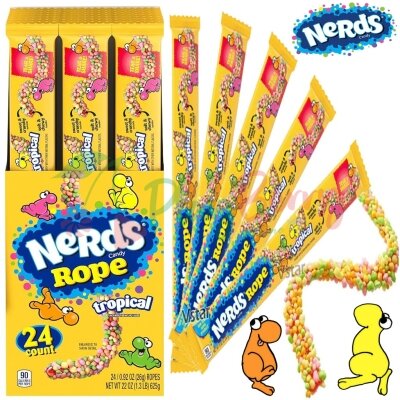 Упаковка конфет Nerds Rope Tropical, 24шт.