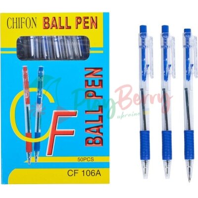 Ручка масляная автоматическая &quot;CHIFON&quot; синяя