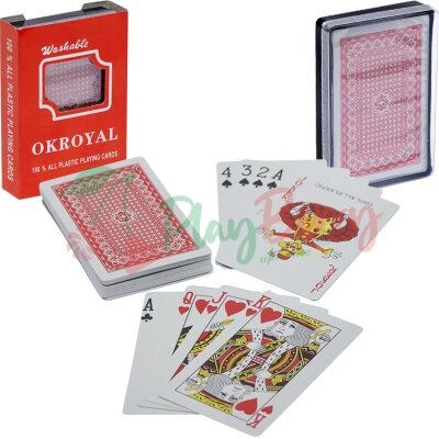 Карты игральные, пластиковые &quot;OKROYAL&quot; 54 карты, 1 колода