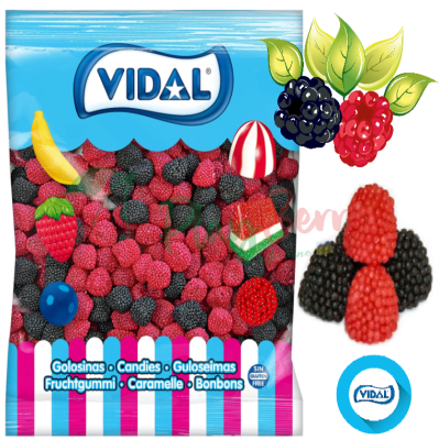 Упаковка жевательного мармелада &quot;VIDAL&quot; Большие ягоды, 1кг.