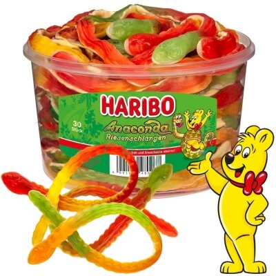 Упаковка мармеладних цукерок HARIBO Anaconda, 30шт.