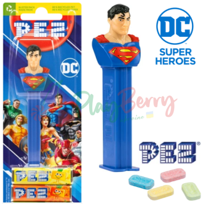 Игрушка с конфетами PEZ® DC Heroes Superman Супермен, 17г.