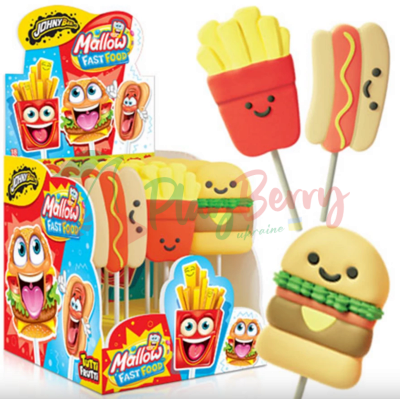 Упаковка маршмеллоу JOHNY BEE Mallow Fast Food, 18шт.