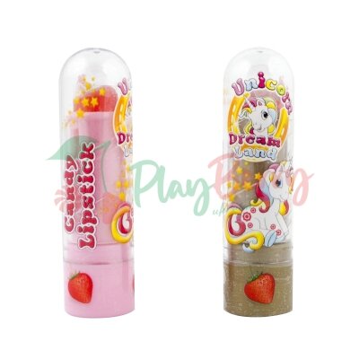 Упаковка льодяників у вигляді помади Unicorn Candy Lipstick, 18шт. — Photo 2