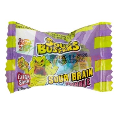 Упаковка жевательной резинки Sweet`n Fun Sour Buster Sour Brain, 200шт. — Photo 1