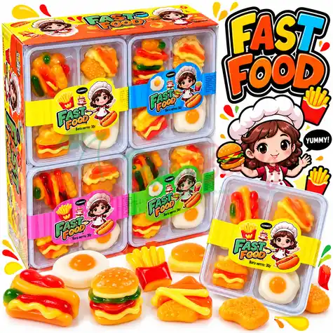 Упаковка желейных конфет Wonder Fast Food, 20шт.