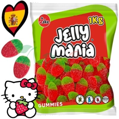 Упаковка мармеладних цукерок TM JAKE &quot;Jelly Mania&quot; Суниця кисла, 1кг.