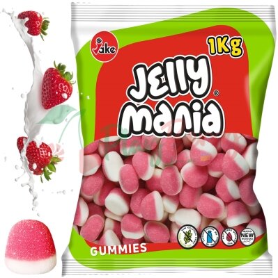 Упаковка мармеладних цукерок TM JAKE &quot;Jelly Mania&quot; Полуничні поцілунки Winkeys, 1кг.