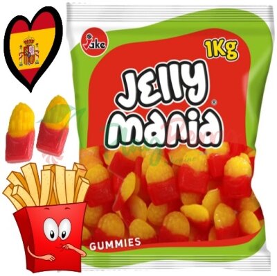 Упаковка мармеладних цукерок TM JAKE &quot;Jelly Mania&quot; Картопля Фрі, 1кг.