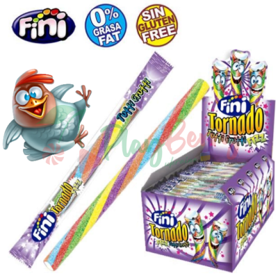 Упаковка желейних цукерок Fini Торнадо Fizzy 6 кольорів, 9г х 150шт.