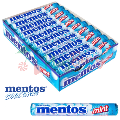 Упаковка жувального драже Mentos М&#039;ята, 16шт.