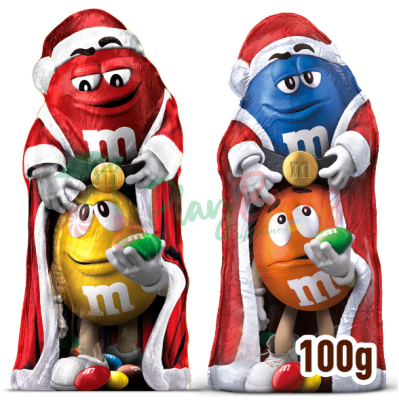 Упаковка шоколадных фигурок санта M&amp;M&#039;s Milk Chocolate Christmas Santa, 100г. х 20шт.