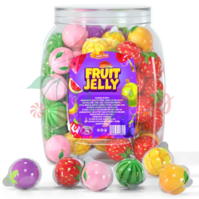 Упаковка желейних цукерок з джемом Fruit MIX, 50шт.
