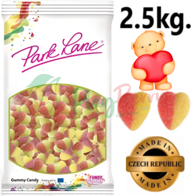 Упаковка жевательного мармелада Park Lane Персиковые сердца 2.5кг.