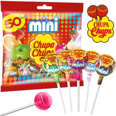 Упаковка льодяників на паличці Chupa Chups Mini, 50шт.