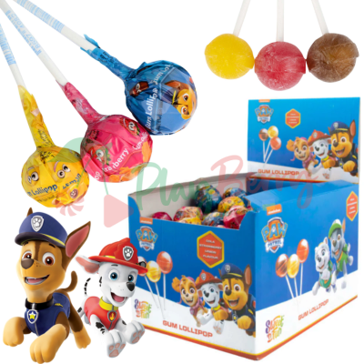 Упаковка льодяників на паличці Paw Patrol Gum Lollipop, 100шт.