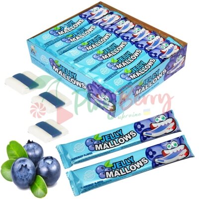 Упаковка маршмеллоу с желе Jelly Mallows Голубика, 30шт.