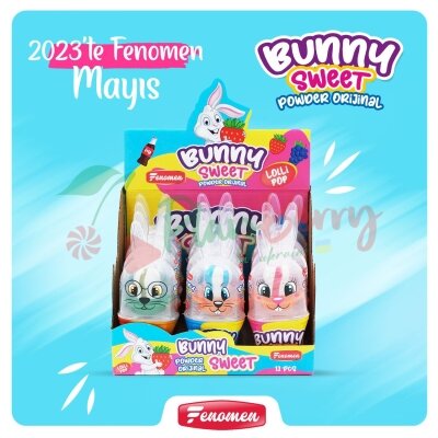 Упаковка льодяників Fenomen з кислою пудрою Bunny Sweet, 12шт. — Photo 3