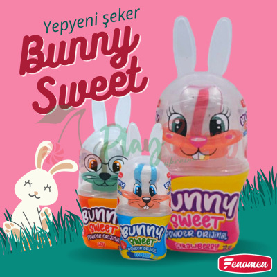 Упаковка льодяників Fenomen з кислою пудрою Bunny Sweet, 12шт. — Photo 2