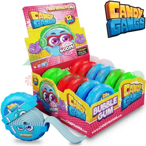 Упаковка жувальної гумки Candy Gangs Big Rolly в рулетці, 12шт.