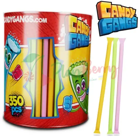 Упаковка фруктовой пудры Candy Gangs Fantastic Straws в стиках, 350шт.