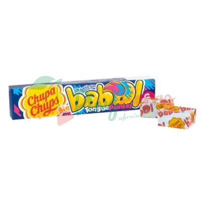 Упаковка жувальної гумки Chupa Chups Babol Малина що Фарбує язик, 20шт. — Photo 1