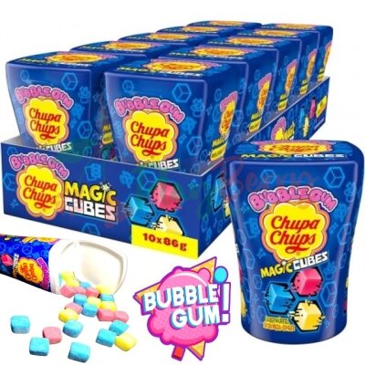 Упаковка жевательной резинки Chupa Chups Magic Cubes Gum, 10шт.