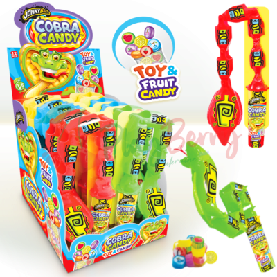Упаковка драже с игрушкой JOHNY BEE® Cobra Candy, 12шт.