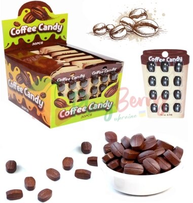 Упаковка конфет Coffee Candy Кофе на блистере, 30шт.