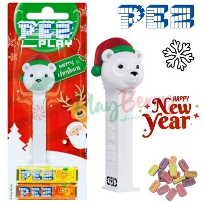 Іграшка з цукерками PEZ® Polar Bear X-Mas, 17г.