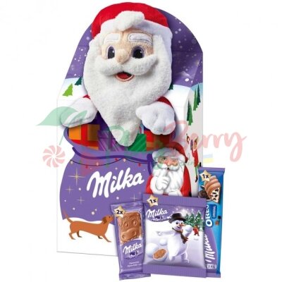 Новорічний подарунок - іграшка “Milka Санта Клаус” з солодощами 1шт96.5г