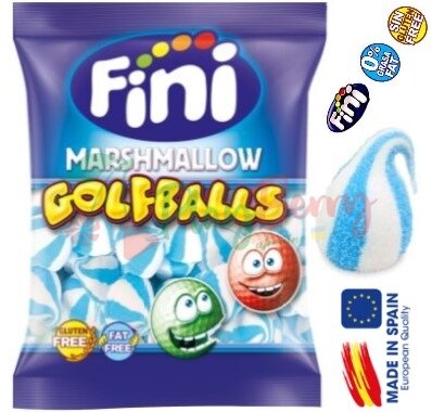 Упаковка маршмелоу Fini GOLFBALLS Голубой твист, 1кг.