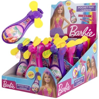 Упаковка вентиляторов с яйцом с конфетами Barbie Egg fan, 12шт.
