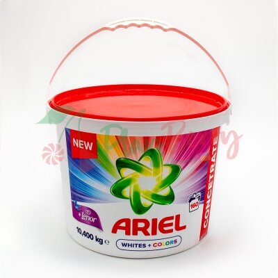 Пральний порошок &quot;Ariel&quot; + Lenor / Whites &amp; Colors у відрі 160 циклів прання 10.4 кг