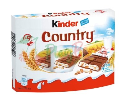 Упаковка шоколада &quot;Kinder Country&quot; с молочно-злаковой начинкой, 9шт.