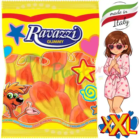 Упаковка жевательного мармелада RAVAZZI женской интимной формы XXL Love 18+, 1кг.