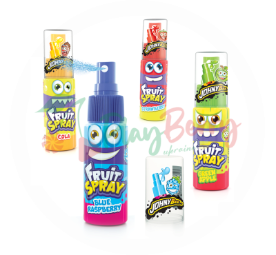 Упаковка Спрей-карамелі JOHNY BEE Fruit Spray 24 шт — Photo 2