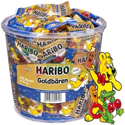 Жевательные конфеты Haribo Minis Goldbaren Blue, 100шт.