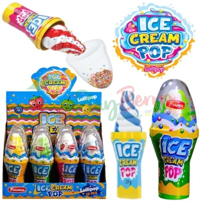 Упаковка леденцов Fenomen Ice Cream Pop Мороженое с посыпкой, 12шт.