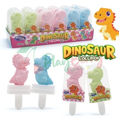 Упаковка цукерок драже Dinosaur Lollipop, 30шт.