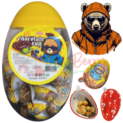 Упаковка пластиковых яиц Chocolate egg surprise в яйце, 60шт.