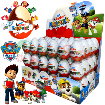 Упаковка шоколадных яиц Kinder Surprise PAW Patrol, 72шт.