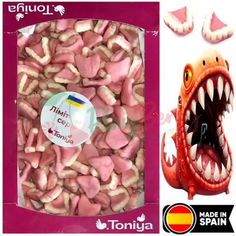 Упаковка мармеладних цукерок Toniya Spain Щелепи, 1кг.