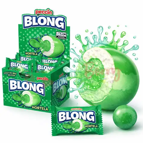 Упаковка жувальної гумки BLONG м’ята з джемом, 40шт.