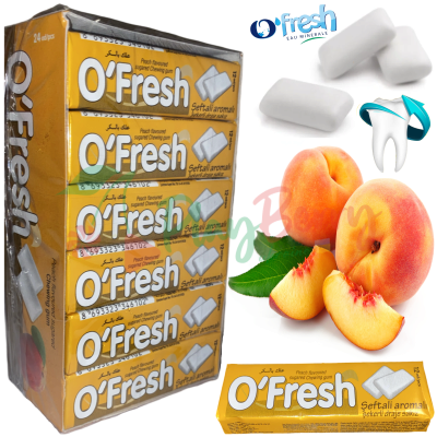 Упаковка жувальної гумки O&#039;Fresh Персик, 24шт.