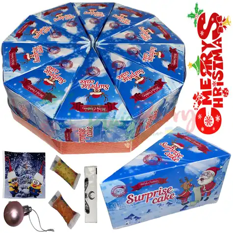 Упаковка конфет Mery Christmas со сюрпризом в виде торта, 10шт.