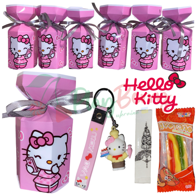 Упаковка цукерок Hello Kitty з сюрпризом, 6шт.